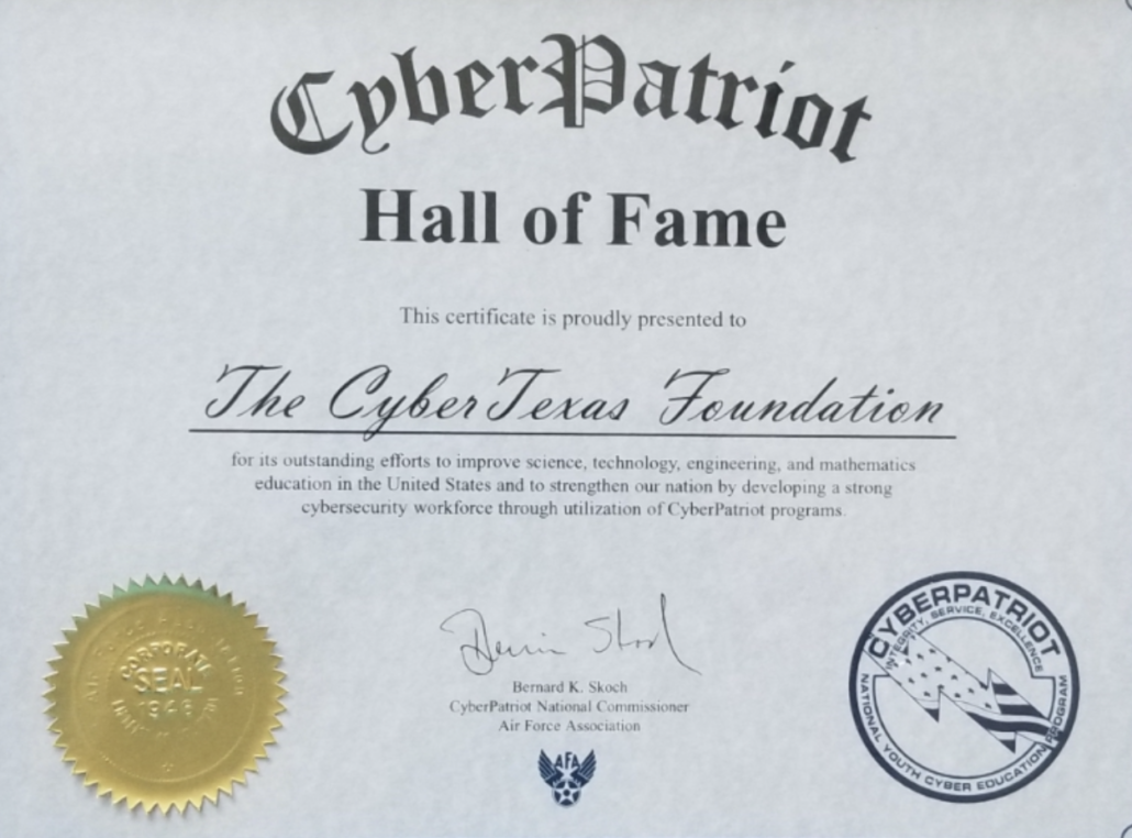 CyberPatriot Hall of Fame